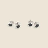 Black onyx sterling silver tuxedo studs