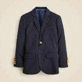 Boys' Ludlow two-button blazer in navy wool blend