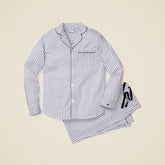 Petite Plumeâ„¢ men's pajama set in french ticking