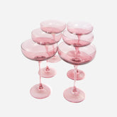 Estelle Colored Glass champagne coupes set-of-six