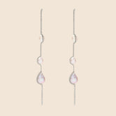 Lady Grey threaded pearl earrings