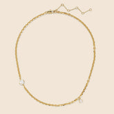 Lady Grey crystal tilt necklace