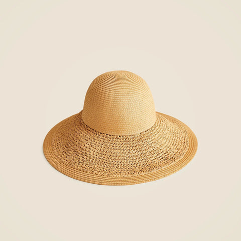 Textured summer straw hat