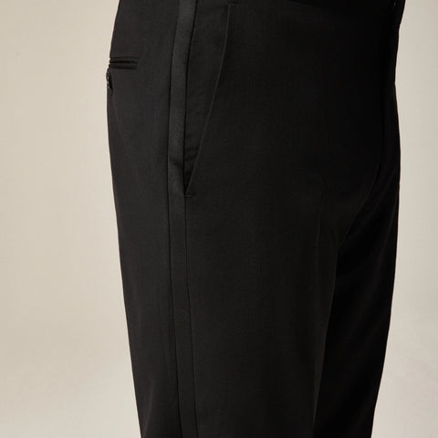 Ludlow Slim-fit tuxedo pant in Italian wool