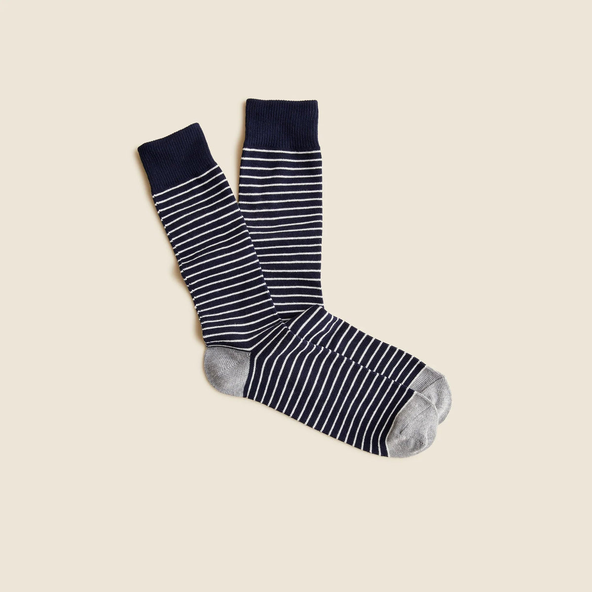 Tipped microstripe socks