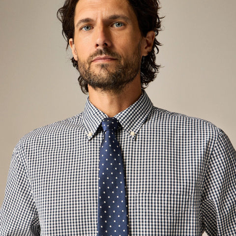 Italian silk repp tie in dot