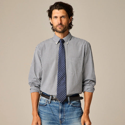 Italian silk repp tie in dot