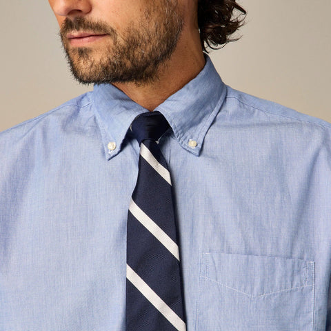 English silk tie in diagonal stripe