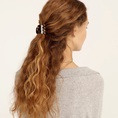 Classic hair clip in Italian tortoise