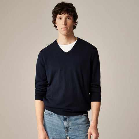 Merino wool V-neck sweater