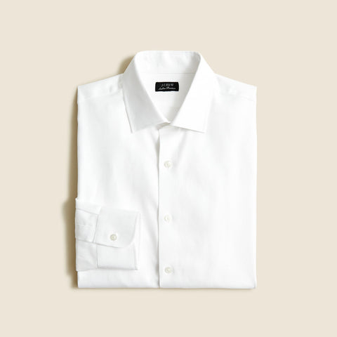 Slim-fit Ludlow Premium fine cotton dress shirt in dobby