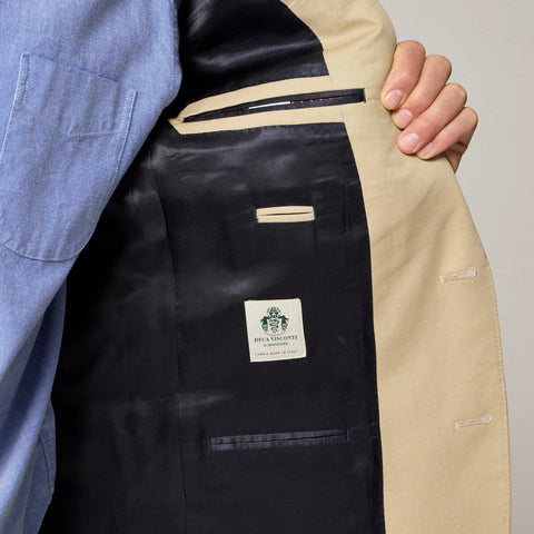 Ludlow Slim-fit suit jacket in Italian chino