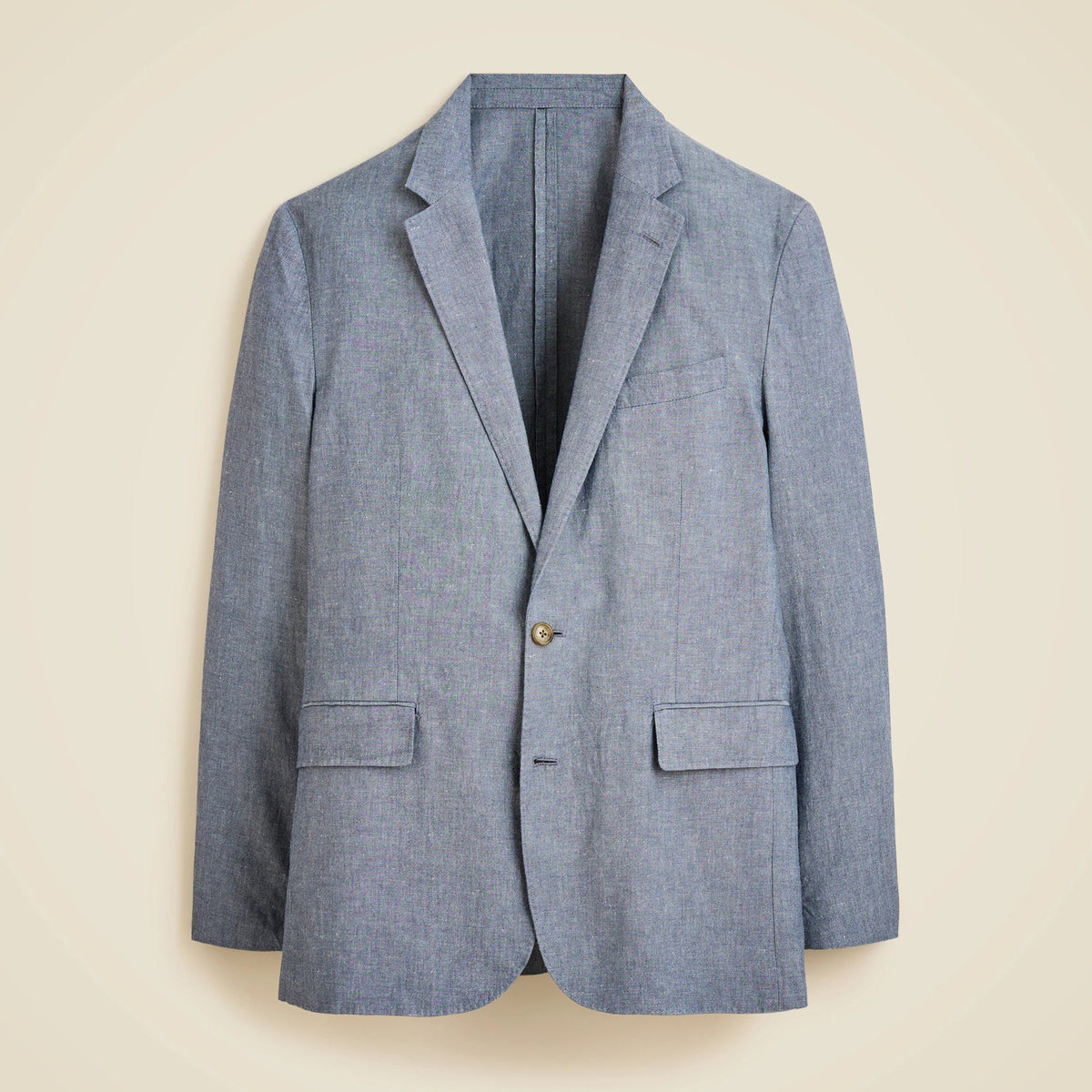 Ludlow Slim-fit unstructured suit jacket in Irish cotton-linen blend