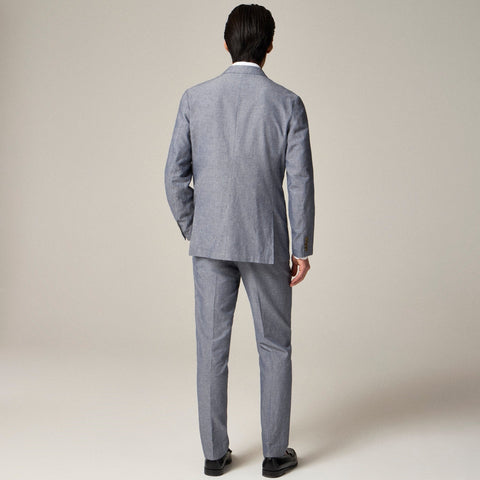 Ludlow Slim-fit unstructured suit jacket in Irish cotton-linen blend