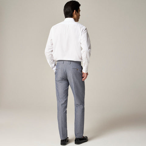 Ludlow Slim-fit suit pant in Irish cotton-linen blend