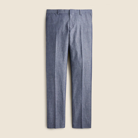 Ludlow Slim-fit suit pant in Irish cotton-linen blend