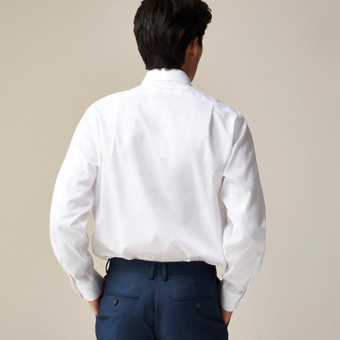 Slim-fit Bowery wrinkle-free stretch cotton shirt with spread collar