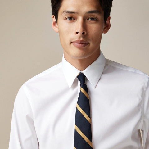 Slim-fit Bowery wrinkle-free stretch cotton shirt with spread collar