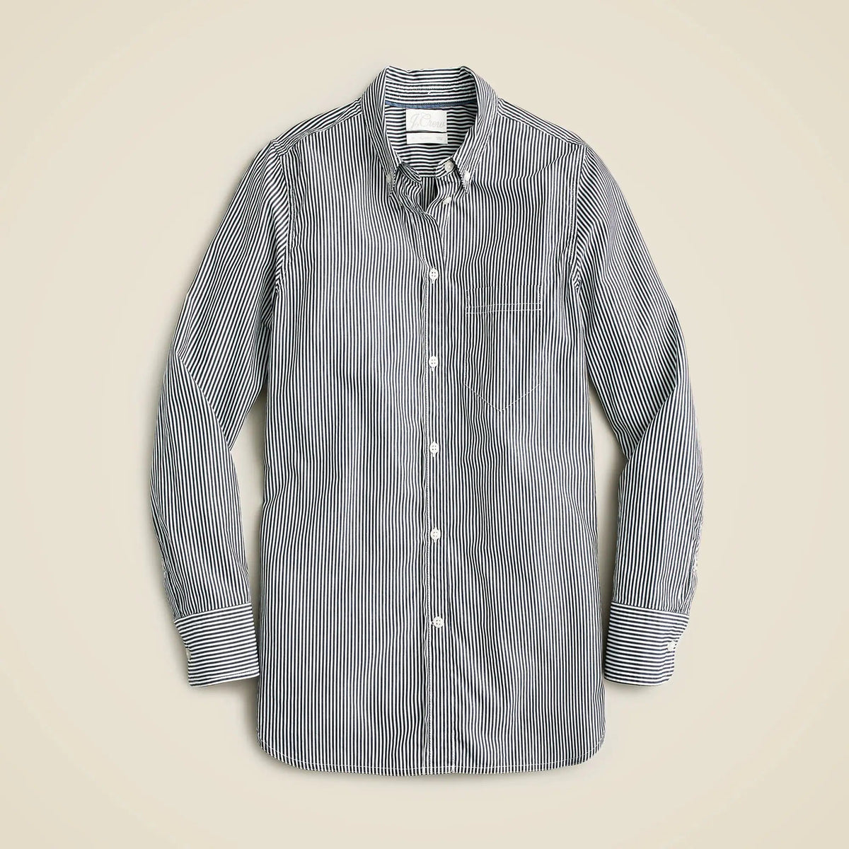 Tall classic-fit washed cotton poplin shirt in stripe