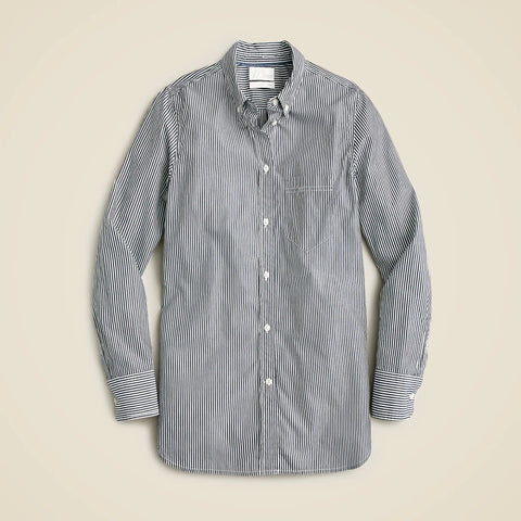Tall classic-fit washed cotton poplin shirt in stripe
