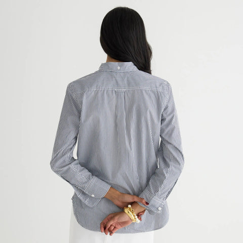 Tall classic-fit washed cotton poplin shirt in stripe
