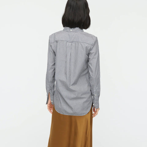 Tall classic-fit washed cotton poplin shirt in stripe