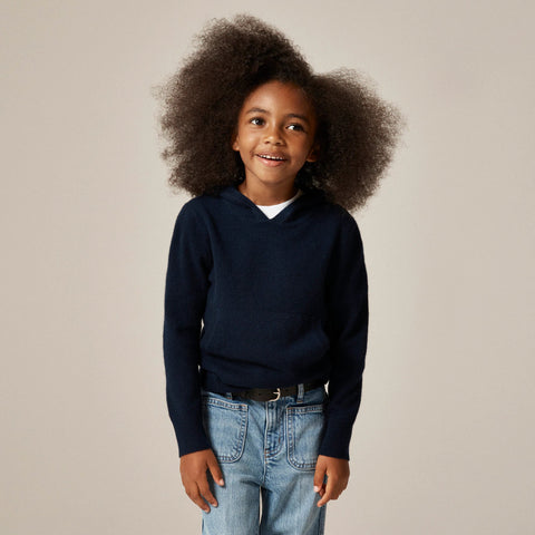 Kids' cashmere pullover hoodie