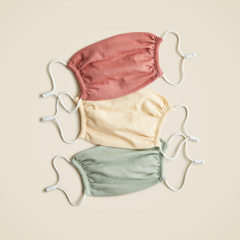 Pack-of-three scrunched nonmedical face masks