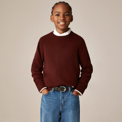 Kids' cashmere crewneck sweater