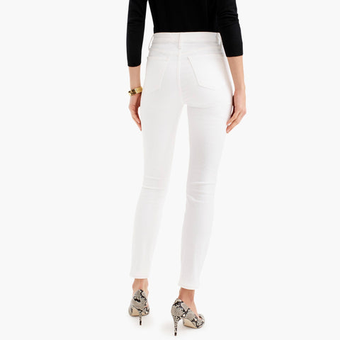 9" mid-rise toothpick jean in white