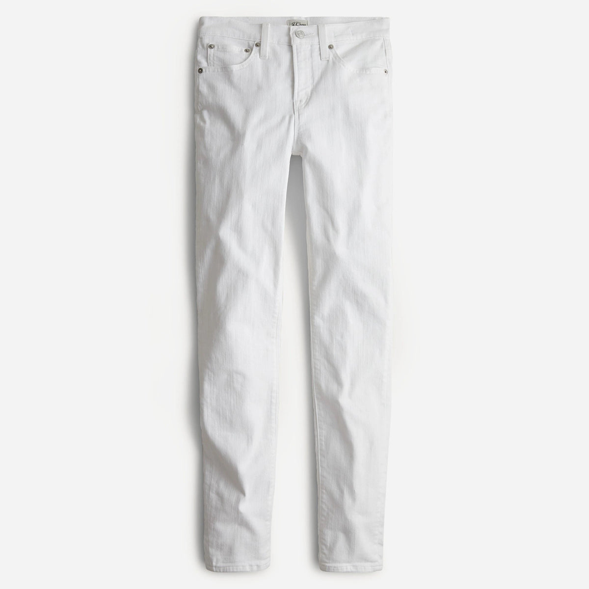 9" mid-rise toothpick jean in white