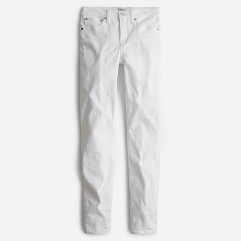 9" mid-rise toothpick jean in white