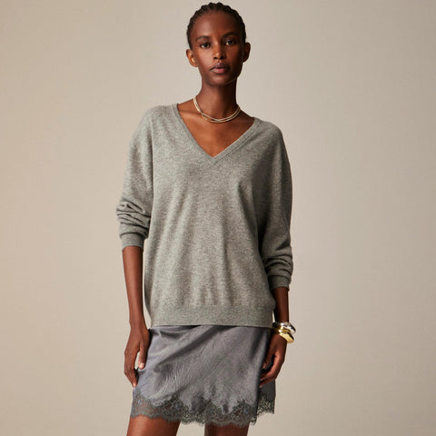 Cashmere relaxed V-neck sweater