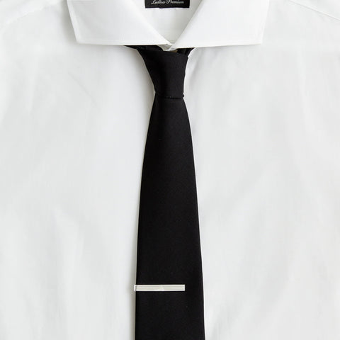 Sterling silver spring-loaded tie bar