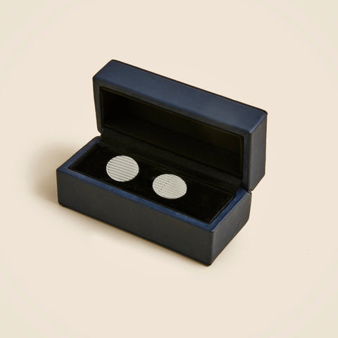 Sterling silver oval cuff links