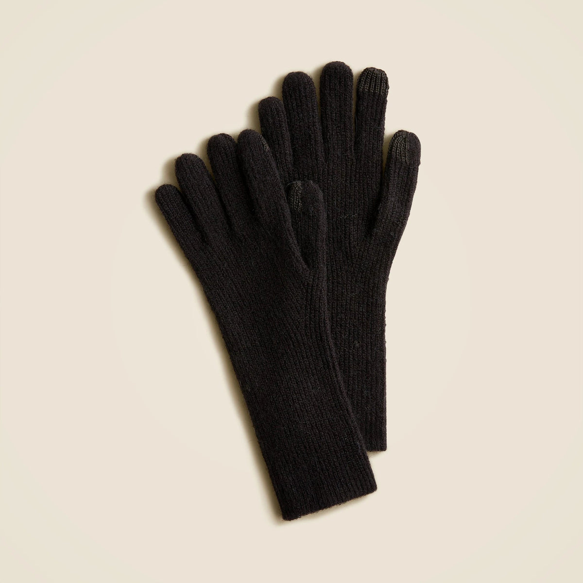 Ribbed tech-touch gloves in Supersoft yarn