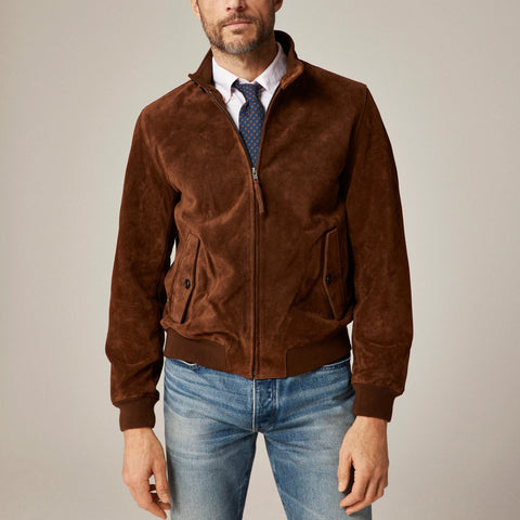 Harrington jacket in Italian suede