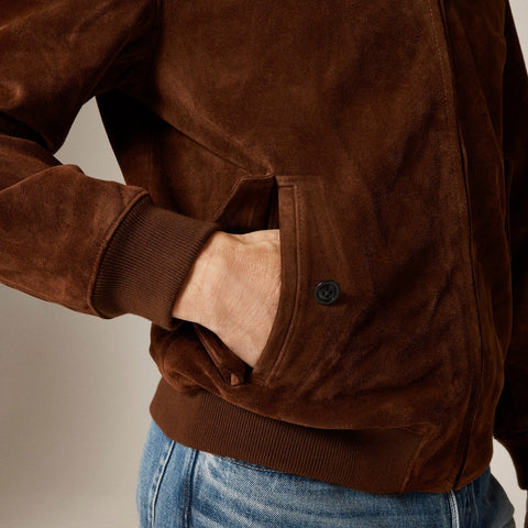 Harrington jacket in Italian suede