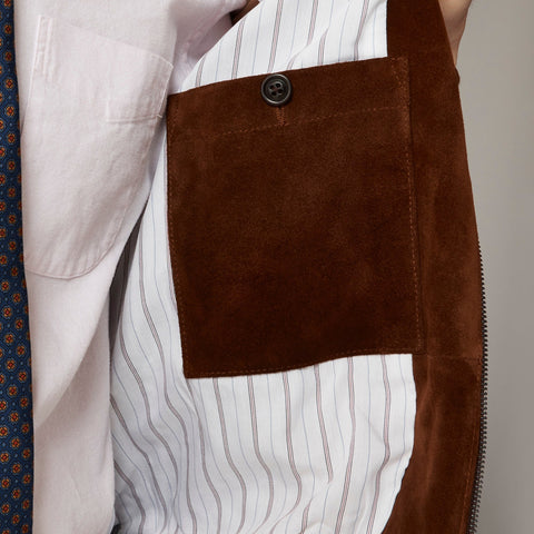 Harrington jacket in Italian suede