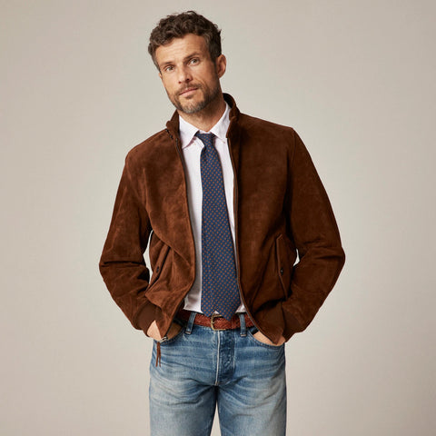 Harrington jacket in Italian suede