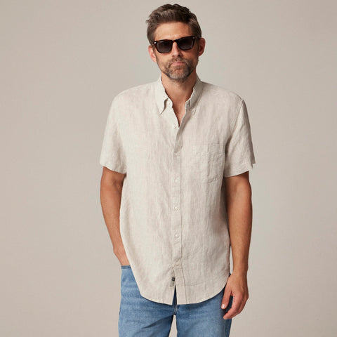 Short-sleeve Baird McNutt Irish linen shirt