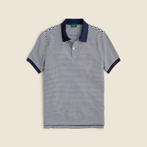 Piqué polo shirt in stripe