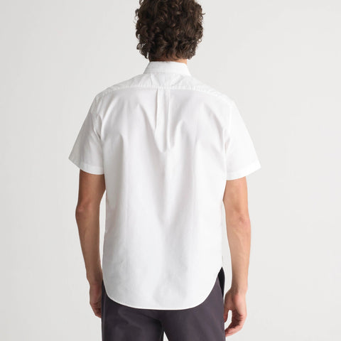 Short-sleeve Broken-in organic cotton oxford shirt