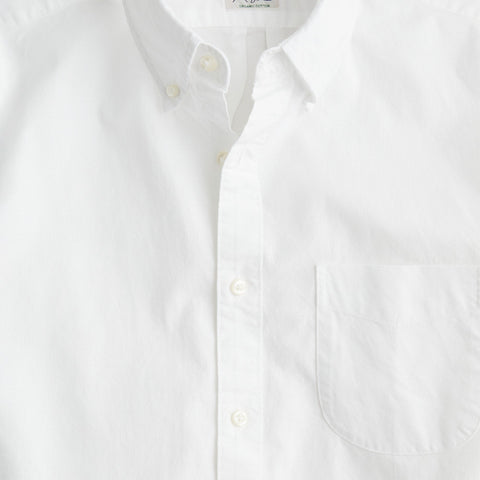 Short-sleeve Broken-in organic cotton oxford shirt