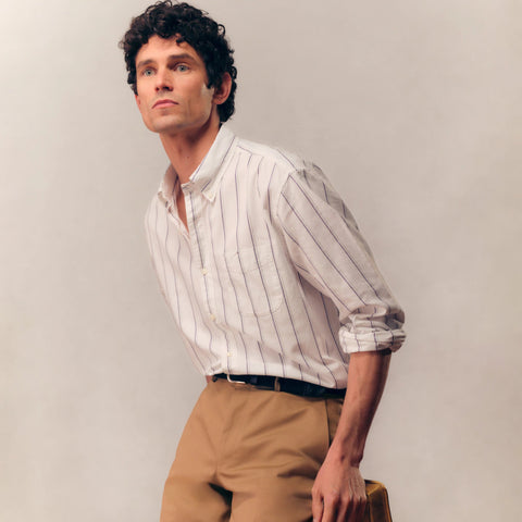 Broken-in organic cotton oxford shirt