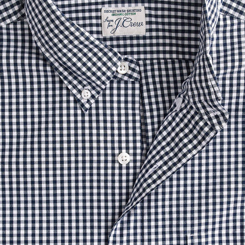 Slim Secret Wash organic cotton poplin shirt