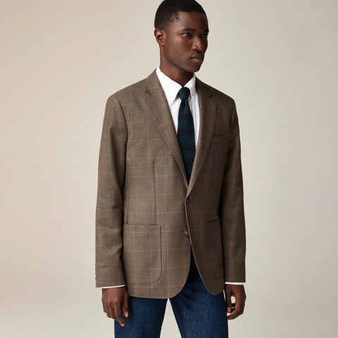 Ludlow Slim-fit blazer in English cotton-wool blend