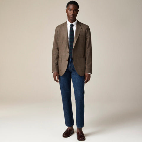 Ludlow Slim-fit blazer in English cotton-wool blend
