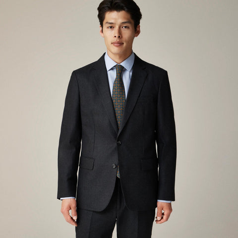 Ludlow Slim-fit suit jacket in English cotton-wool blend