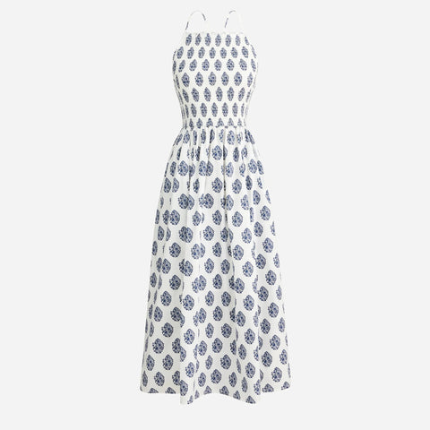 Tall Friday dress in gathered floral block print